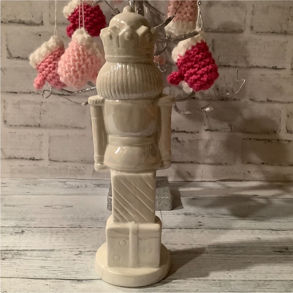 Peppermint Square 10” Pearlized Nutcracker Decor - Picture 4 of 7